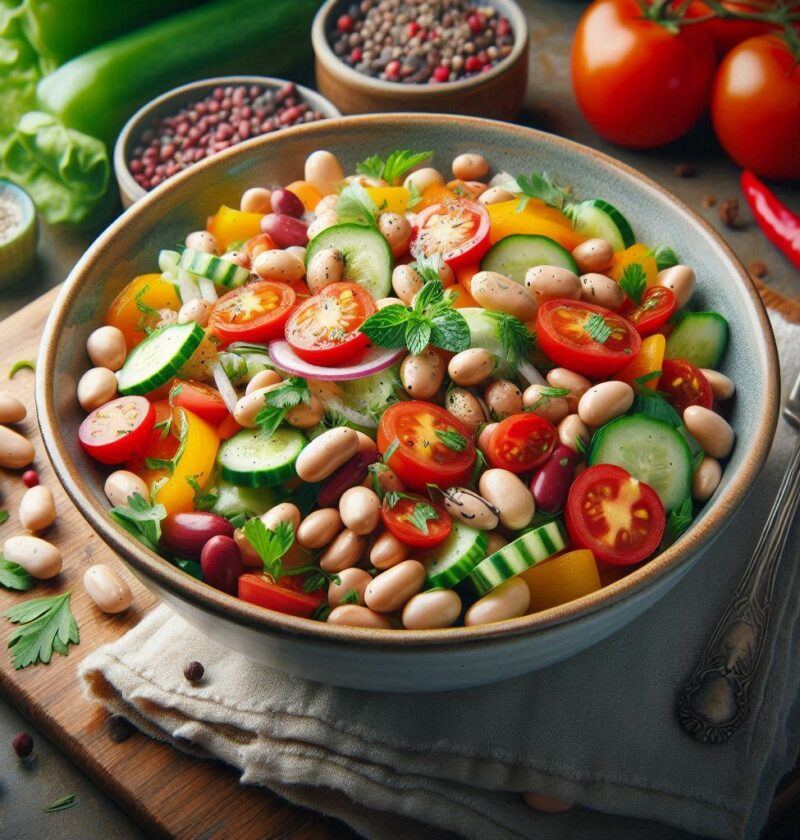 Bowl-with-arranged-dense-bean-salad.
