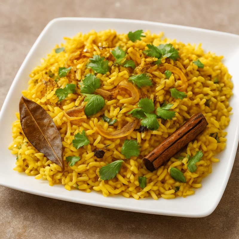 White-square-plate-with-biryani-rice.
