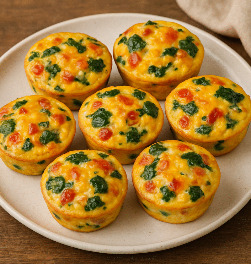 White-plate-with-veggie-packed-egg-muffin.
