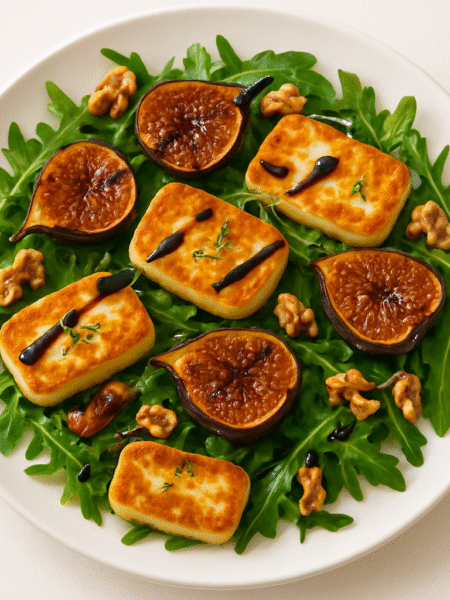 Plate-with-halloumi-and-roasted-fig-salad.